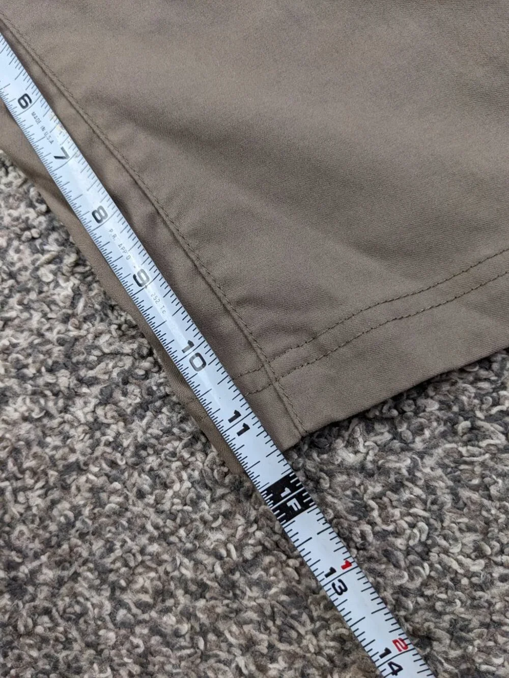 prAna Stretch Zion Shorts Men 38x12 Brown Tan Khaki Nylon Cargo Hiking M3STRE116